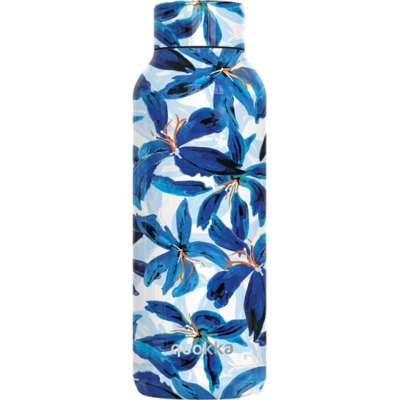 Quokka Solid - Stainless Steel Thermal Bottle 510 Ml (Blue Hibiscus) - (12170)