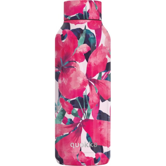 Quokka Solid - Stainless Steel Thermal Bottle 510 Ml (Pink Bloom) - (11988)
