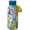 Quokka Solid Kids With Strap - Stainless Steel Double Wall Vacuum Insulated Water bottle, Portable Thermos 330 Ml (Jungle) - (40145)