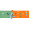 Quokka Solid Kids With Strap - Stainless Steel Double Wall Vacuum Insulated Water bottle, Portable Thermos 330 Ml (Jungle) - (40145)