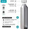 Quokka Solid Kids With Strap - Stainless Steel Double Wall Vacuum Insulated Water bottle, Portable Thermos 330 Ml (Jungle) - (40145)