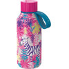 Quokka Solid Kids With Strap - Stainless Steel Double Wall Vacuum Insulated Water bottle, Portable Thermos 330 Ml (Zebras) - (40147)