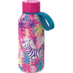 Quokka Solid Kids With Strap - Stainless Steel Double Wall Vacuum Insulated Water bottle, Portable Thermos 330 Ml (Zebras) - (40147)