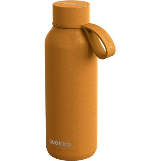 Quokka Solid With Strap - Stainless Steel Thermal Bottle 510 Ml With Strap (Mustard) - (40183)