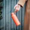Quokka Solid With Strap - Stainless Steel Thermal Bottle 510 Ml With Strap (Orange) - (40187)