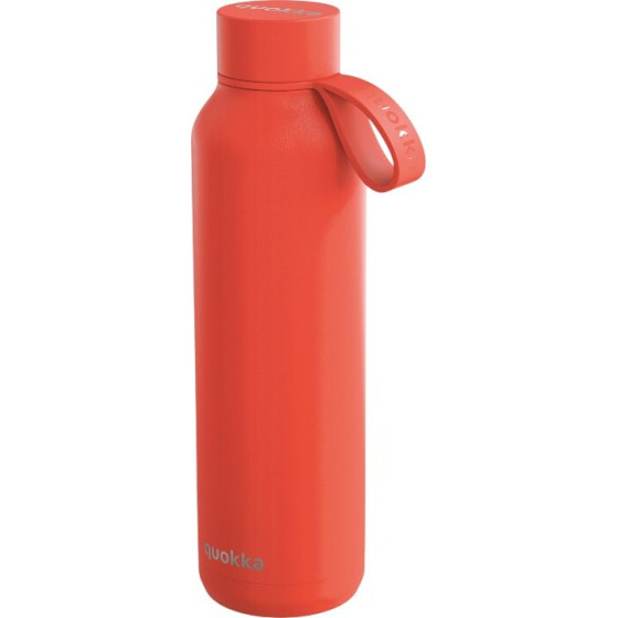 Quokka Solid With Strap - Stainless Steel Thermal Bottle 630 Ml With Strap (Orange) - (40177)
