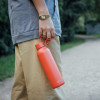 Quokka Solid With Strap - Stainless Steel Thermal Bottle 630 Ml With Strap (Orange) - (40177)