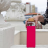 Quokka Storm - Glass Rounded Bottle With Silicone Cover 700ml (Maroon) - (40025)