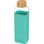Quokka Storm - Glass Rounded Bottle With Silicone Cover 700ml (Teal) - (40024)
