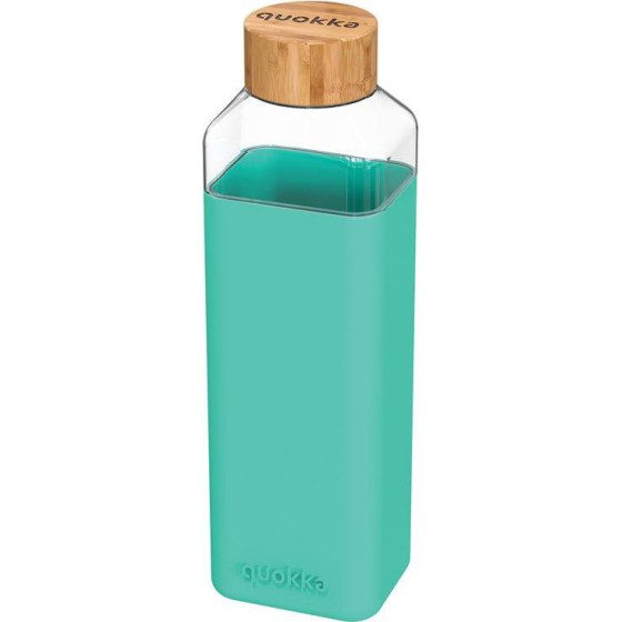 Quokka Storm - Glass Rounded Bottle With Silicone Cover 700ml (Teal) - (40024)