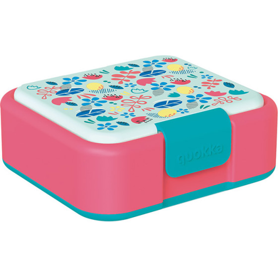 Quokka Twist Kids - Double Wall Plastic Food Container / Lunchbox (Flowers) - (40258)