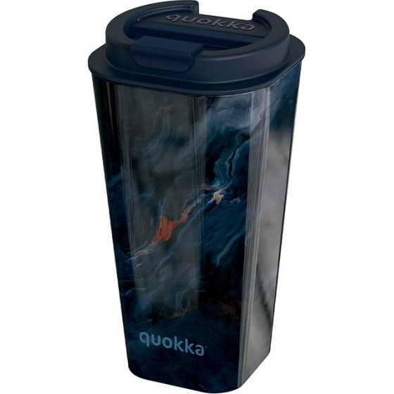 Quokka Vaso Cafe Doble Pared - Plastic Mug With Double Walls 450 Ml (Dark Stone) - (40226)