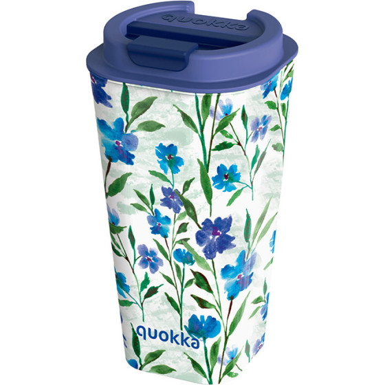 Quokka Vaso Cafe Doble Pared - Plastic Mug With Double Walls 450 Ml (Ditsy Bloom) - (40221)