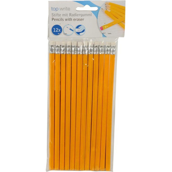 Topwrite - Hb Pencil With Eraser 12 pcs. - (E8711252508825)