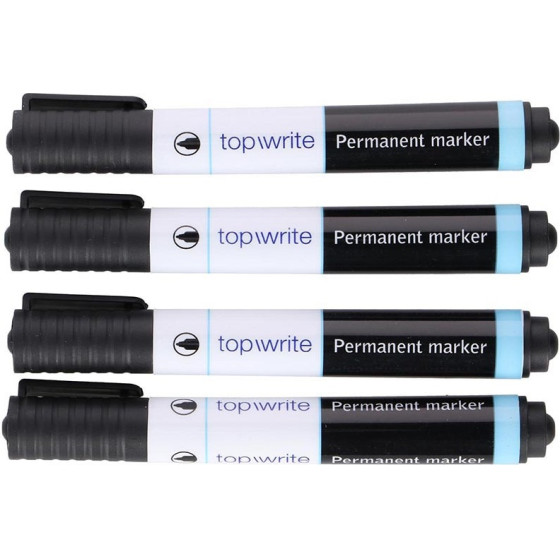Topwrite - Permanent Marker 4 pcs. (Black) - (E8711252452470)
