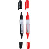 Topwrite - Set Of Double Dry Erase Board Markers 2 pcs. (Black/Red) - (E8711252268538)