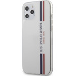 Us Polo Assn Shiny Tricolor Stripes - Case For Iphone 12 Pro Max (white) - (USHCP12LPCUSSWH)