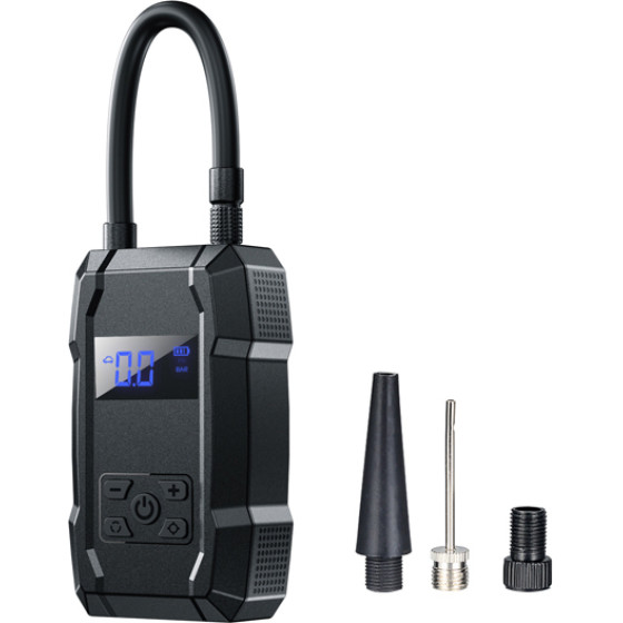 Wekome Pi801 - Portable Electric Car Pump + Power Bank 2000 Mah (Black) - (WK-PI801)