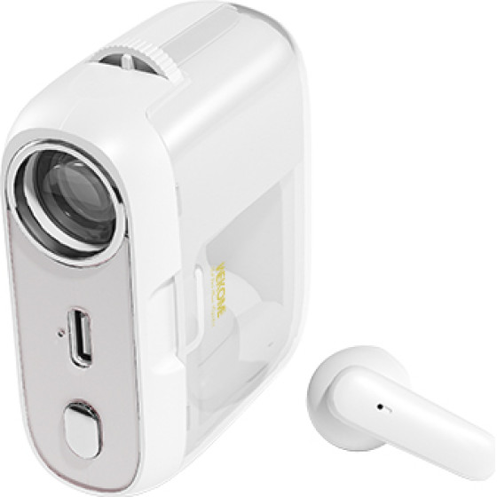 Wekome S28 Pop Digital Series - Bluetooth V5.3 Tws Wireless Headphones With Charging Case With Projector Function (White) - (WK-S28)