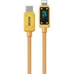Wekome WDC-08 Vanguard Series - USB-C To Lightning Fast Charging Pd 20W Connection Cable 1 m (Gold) - (WK-WDC-08_GOLD)
