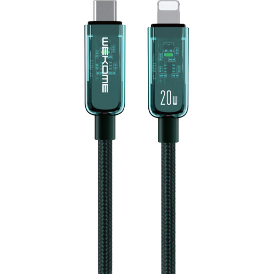 Wekome WDC-181 Vanguard Series - USB-C To Lightning Super Fast Charging Pd 20W Connection Cable 1m (Green) - (WK-WDC-181_GREEN)