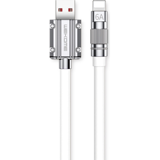 Wekome WDC-186 Wingle Series - USB-A To Lightning Fast Charging 1m Connection Cable (White) - (WK-WDC-186_01_WHITE)