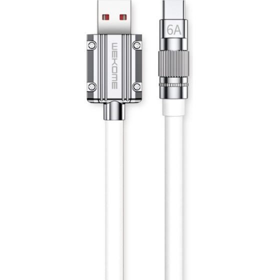 Wekome WDC-186 Wingle Series - USB-A To USB-C Fast Charging Connection Cable 1 m (White) - (WK-WDC-186_02_WHITE)