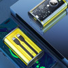 Wekome WP-345 Vanguard Series - Power Bank 10000 Mah Fast Charging With built-In USB-C & Lightning Pd 20W Cable + Qc 22.5W (Yellow) - (WK-WP-345_YELLOW)