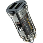 Wekome WP-C40 Vanguard Series - Car Charger 2 x Usb Fast Charging 15W (Black / Transparent) - (WK-WP-C40)