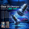 Wekome WP-C40 Vanguard Series - Car Charger 2 x Usb Fast Charging 15W (Black / Transparent) - (WK-WP-C40)