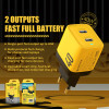 Wekome WP-U128 - 2x USB-C Super Fast Charge Gan 40W Mains Charger (Yellow) - (WK-WP-U128)