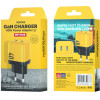 Wekome WP-U128 - 2x USB-C Super Fast Charge Gan 40W Mains Charger (Yellow) - (WK-WP-U128)