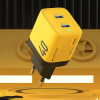 Wekome WP-U128 - 2x USB-C Super Fast Charge Gan 40W Mains Charger (Yellow) - (WK-WP-U128)