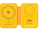 Wekome WP-U172 - 3-in-1 Wireless Charger With Magsafe For iPhone, Apple Watch, And Airpods + Mirror (Yellow) - (WK-WP-U172_YELLOW)