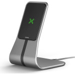 Xvidia Xvida (Power 2) Wireless Charging Desk Stand - Qi 7.5W (Silver) - (W2-DESKM-01SI-EU)