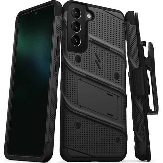 Zizo Bolt Bundle Samsung Galaxy S22+ Case - Black & Black - (BOLT-SAMGS22PL-BKBK)