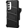 Zizo Bolt Series - Armoured Case For Samsung Galaxy S23+ With 9H Glass For Screen + Holder With Stand (Black) - (BOLT-SAMGS23P-BKBK)