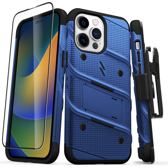 Zizo Bolt Series - Case For Iphone 14 Pro Max (Blue) - (BOLT-IPH14PROMAX-BLBK)