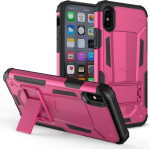 Zizo Hybrid Transformer Cover - Tough Cover For Iphone X With Kickstand (Hot Pink/Black) - (HBTFM-IPHX-PKBK)