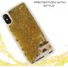 Zizo Liquid Glitter Star Case For Iphone X (Pink Flowers) - (GLST-IPHX-PKFL)
