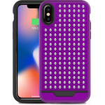 Zizo Star Diamond Hybrid Cover For Iphone X (Purple/Black) - (DLST-IPHX-PUBK)