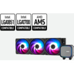 MSI Hydro Cooler Mag Coreliquid A13 360, ARGB, Intel LGA1851/1700/1200/1156/1155/1151/1150, Amd AM5/AM4, 3YW. - (306-7ZWDA11-L80)