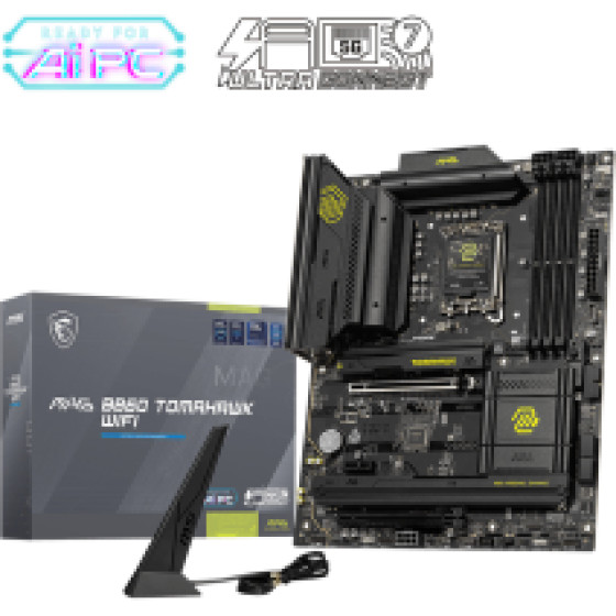 MSI Mb Mag B860 Tomahawk WIFI, Socket LGA1851 CPU, Cs Intel B860, 4 Dimm Sockets DDR5, HDMI/ DP, PCI-E Gen 5.0, Lan 5G, ATX, 3YW - (911-7E39-001)