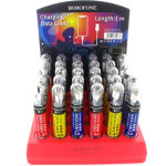 Borofone - a Set Of Cables Packed In tubes, On a Countertop Stand - (BFO-BX3-W)