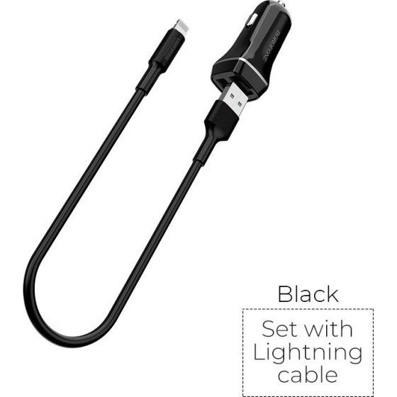 Borofone - Car Charger - (BFO-BZ2-L-B)