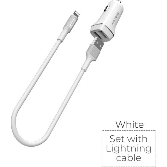 Borofone - Car Charger - (BFO-BZ2-L-W)