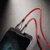 Borofone Highway - 1.2m Usb To Lightning Connection Cable (Black / Red) - (BFO-BU23-L-BR)