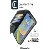 Cellularline Book Agenda - Iphone 14 Case With Microban Coating (black) - (BOOKAG2IPH14K)