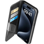 Cellularline Book Agenda - Iphone 15 Pro Case With Microban Coating (black) - (BOOKAG2IPH15PRO)