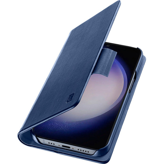 Cellularline Book Case - Case Samsung Galaxy S24 (Navy Blue) - (BOOK3GALS24B)